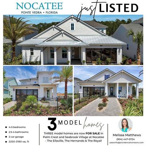 Nocatee Model Homes for Sale Providence Homes