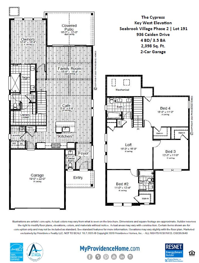 SE191 Cypress KW Color Floor Plan
