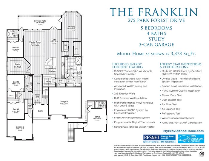 Floor Plan CO132 Franklin Model Brochure 2.18.2019